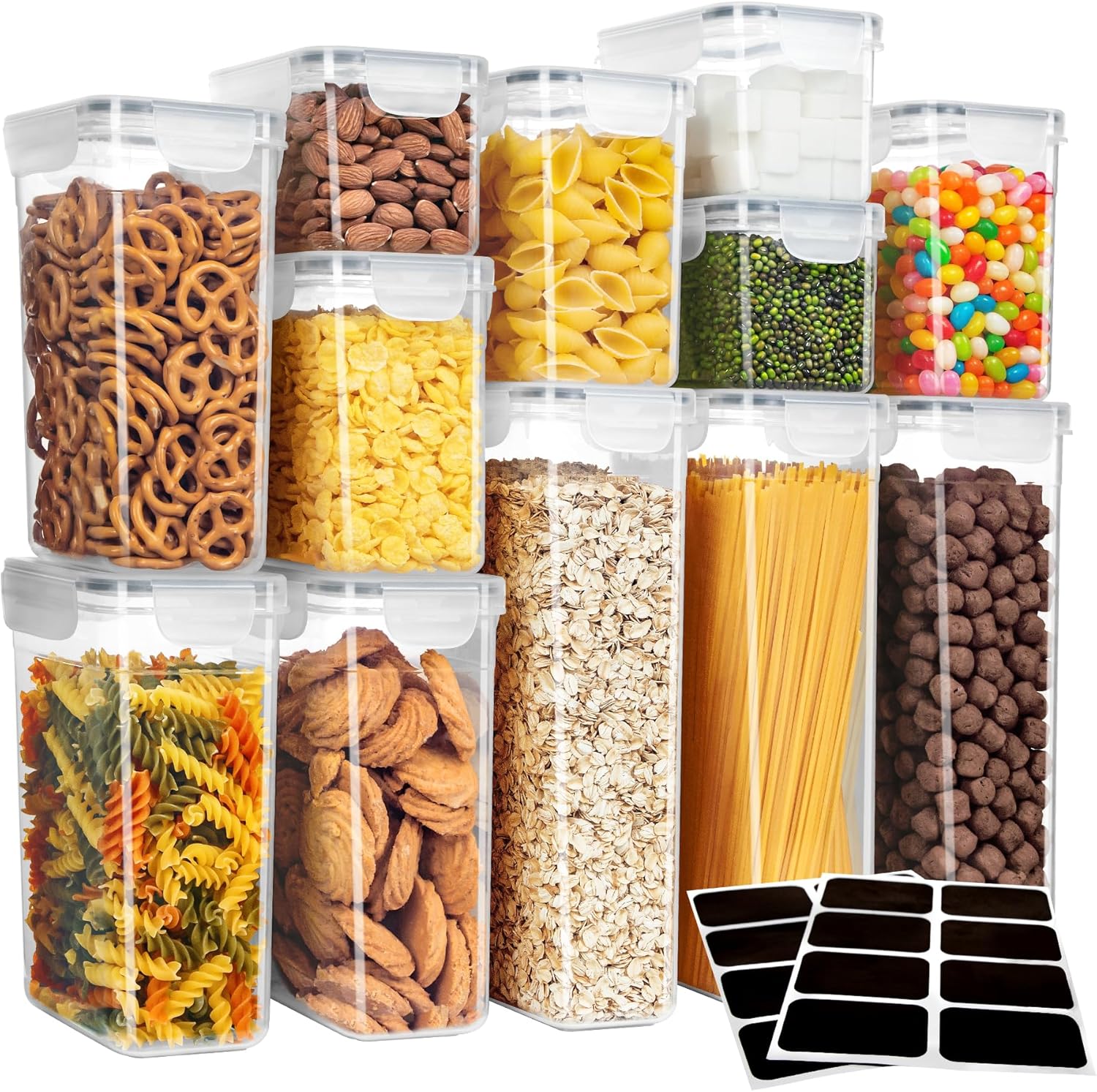 Food Storage In Pantry - 12 Pack Airtight Food Storage Container