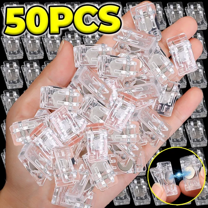 Food Storage Notes - 50/10PCS Magnetic Clips Mini Transparent Magnet