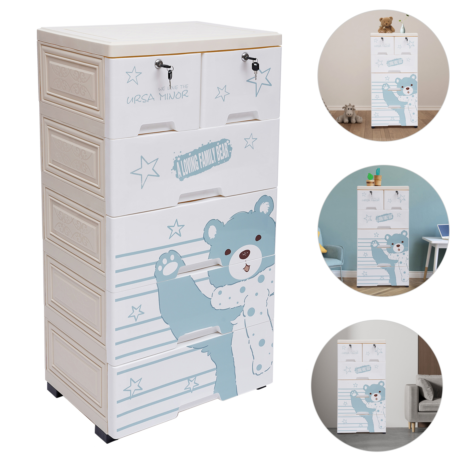 Storage Tips For Food - Space-saving Kids PP Dresser with 6