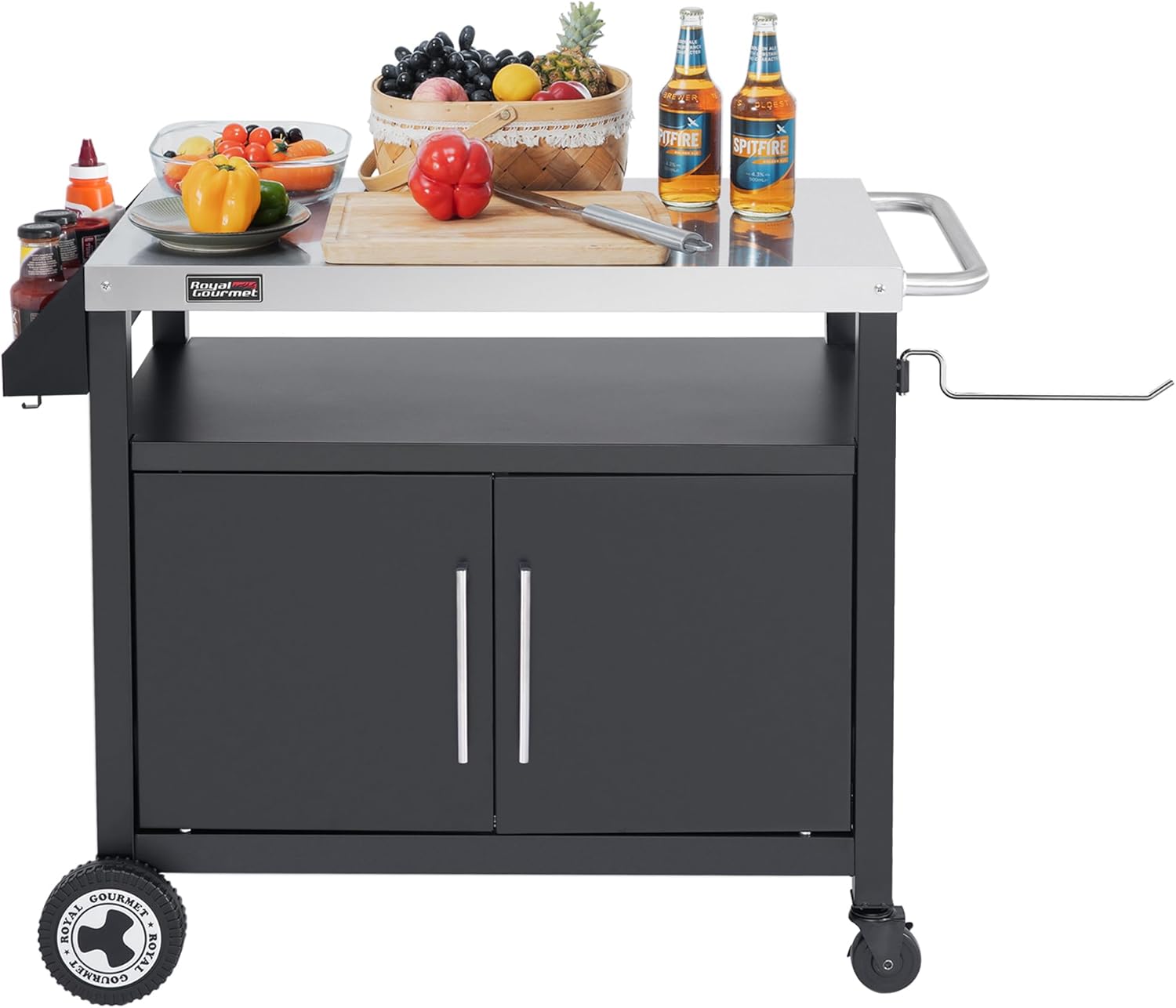 Food Storage With Wheels - Movable Outdoor Grill Cart Wheels Kitchen