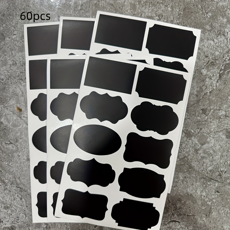 Food Storage Notes - 60Pc Waterproof Erasable Jar Label Stickers