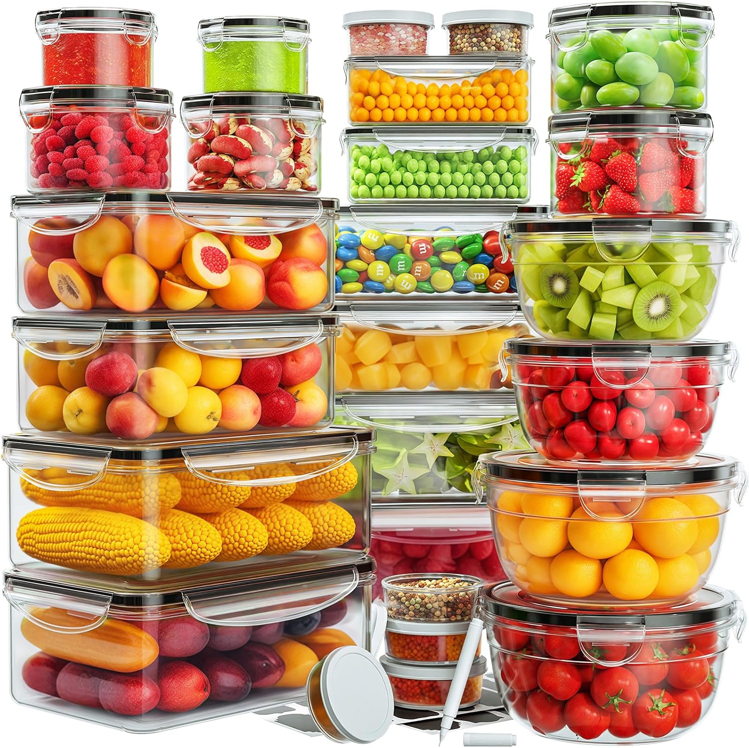 Food Storage Airtight - 52 PCS Food Storage Containers with