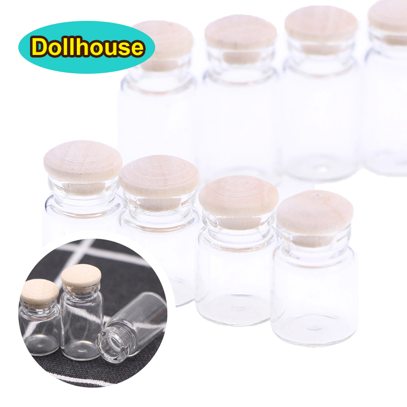 Food Storage For - 4Pcs 1:12 Dollhouse Miniature Glass Jars
