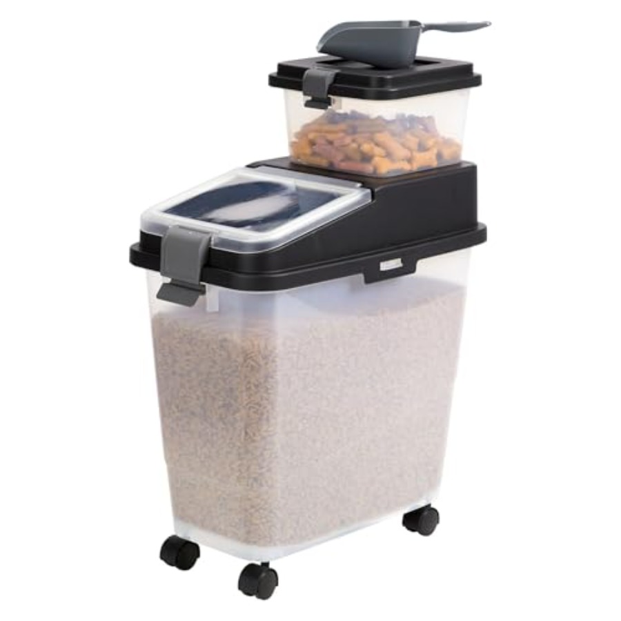 Food Storage With Wheels - 3 Piece Airtight Dog Food Storage