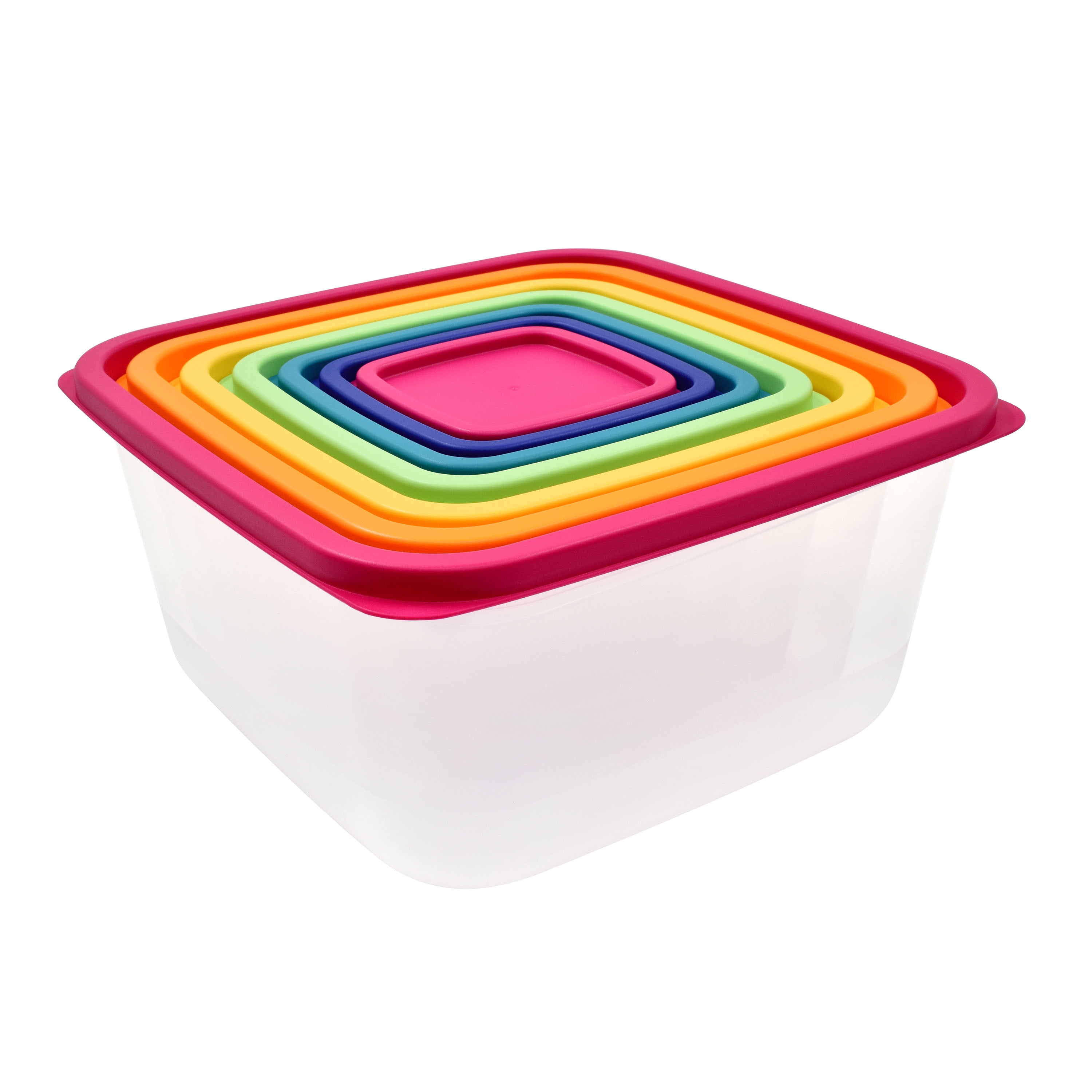 Best Food Storage - Multi Color Plastic Rainbow Food Storage