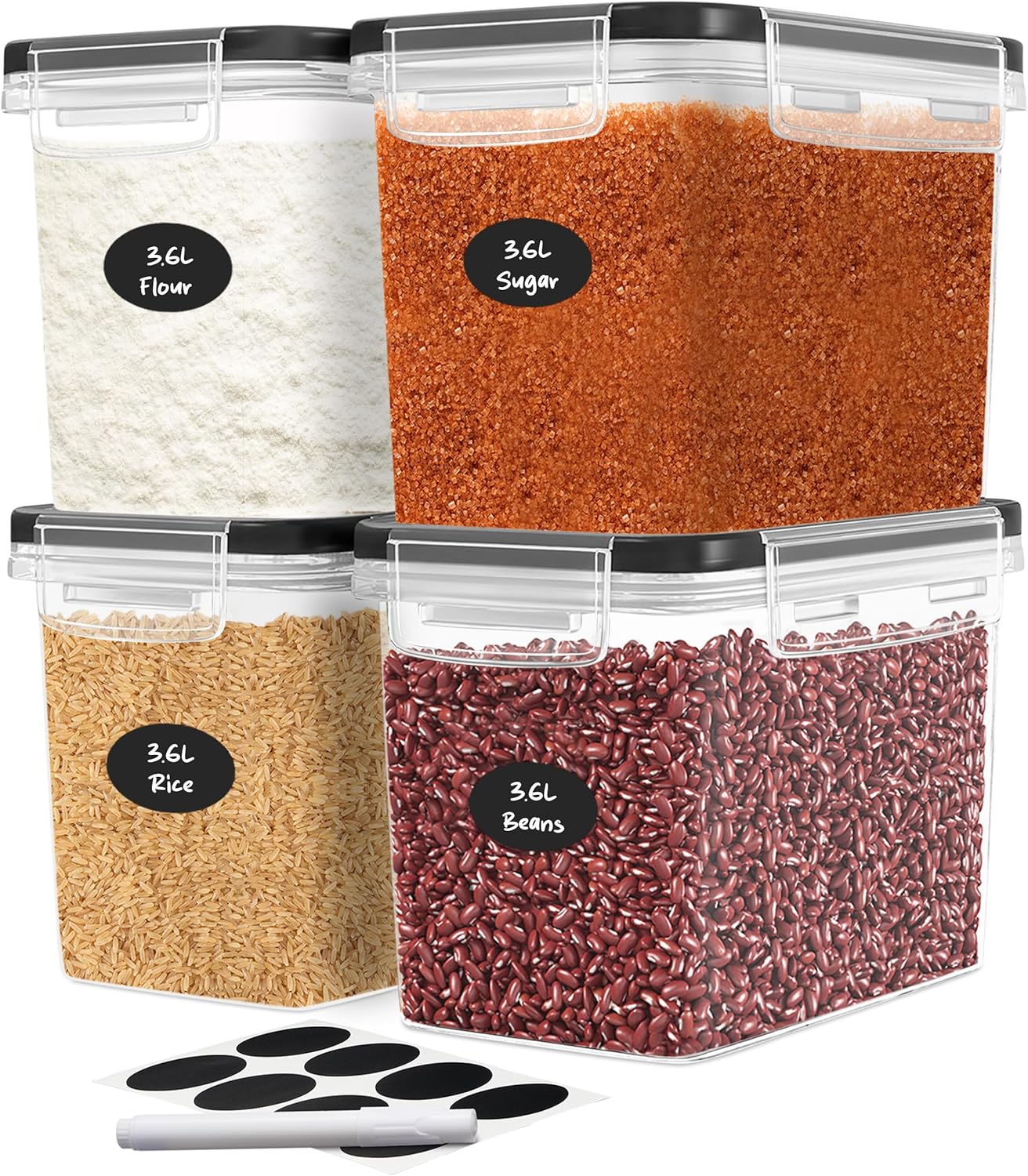 Food Storage In Pantry - Flour Sugar Storage Containers Set of