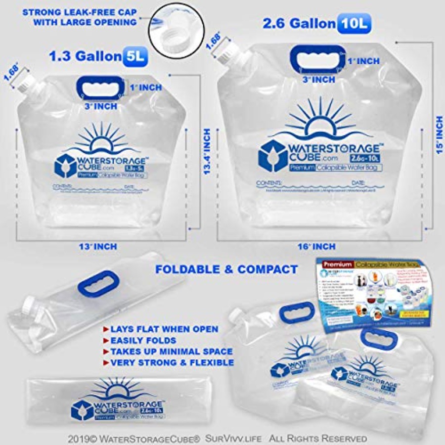 Premium Collapsible Water Cont - огляд і ціна Food Storage Emergency