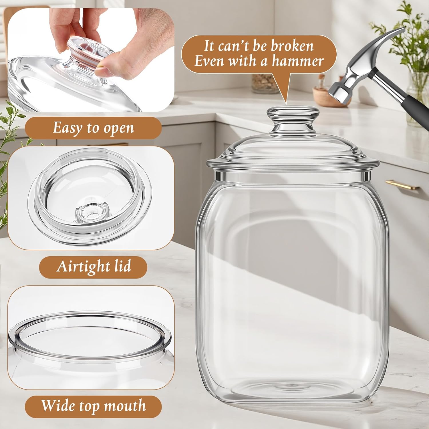 2 Pack Acrylic Cookie Candy Ja - огляд і ціна Food Storage Airtight