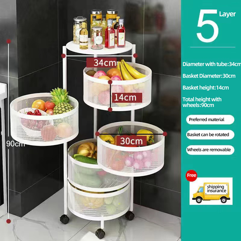 Metal Basket Kitchen Storage M - огляд і ціна Food Storage With Wheels
