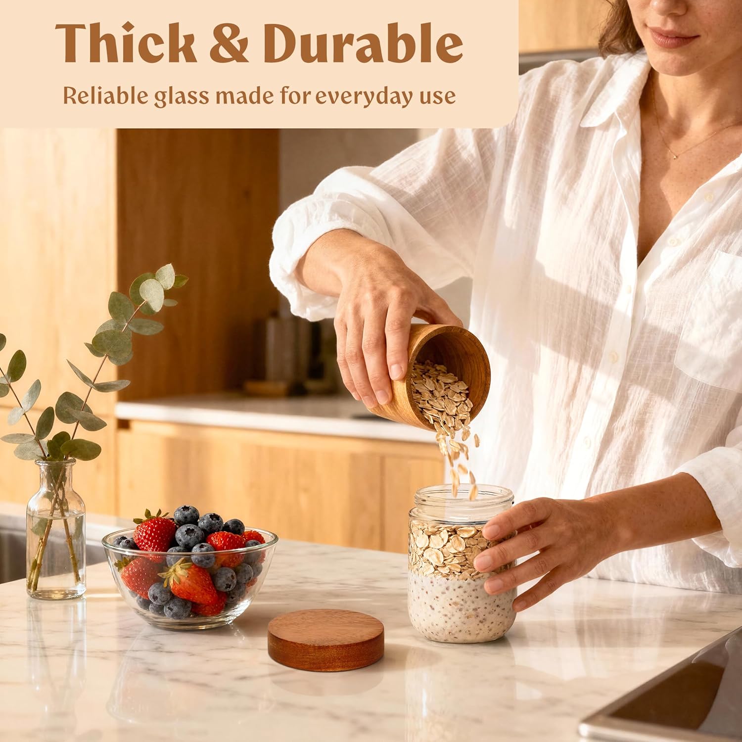 Overnight Oats Containers with - огляд і ціна Glass Meal Prep Container