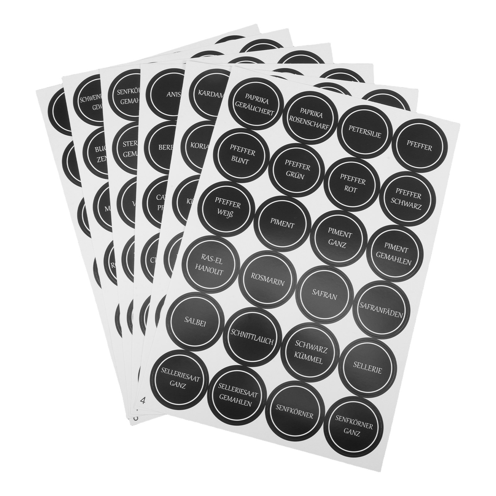6 Sheets Round Spice Jar Label - огляд і ціна Food Storage In Pantry