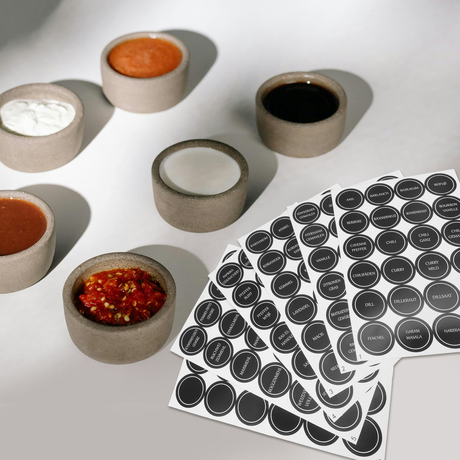 6 Sheets Round Spice Jar Label - огляд і ціна Food Storage In Pantry