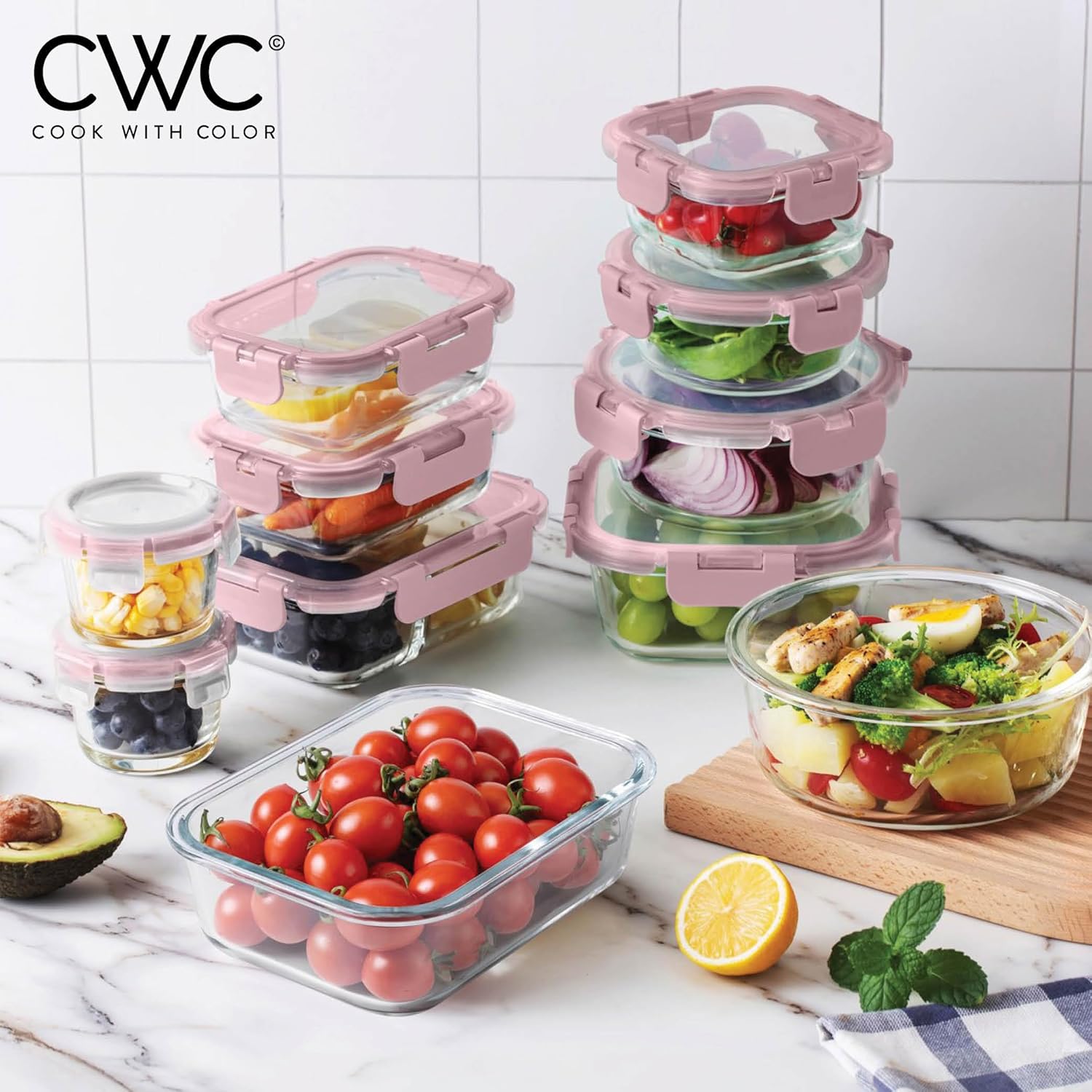 32-Pc Borosilicate Glass Food  - огляд і ціна Glass Meal Prep Container