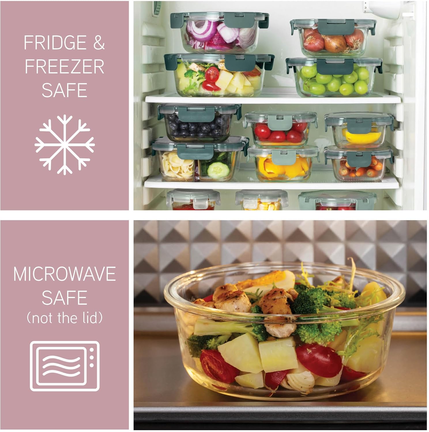 32-Pc Borosilicate Glass Food  - огляд і ціна Glass Meal Prep Container