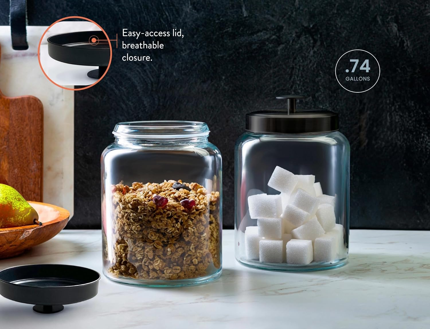 Glass Kitchen Canister Set, Fo - огляд і ціна Food Storage In Pantry