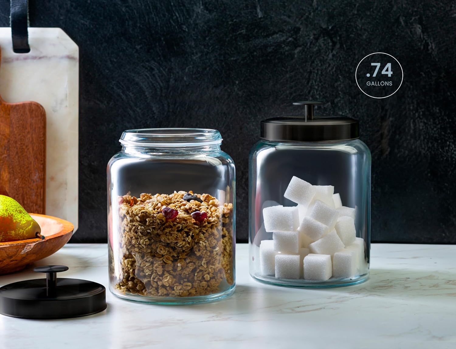 Glass Kitchen Canister Set, Fo - огляд і ціна Food Storage In Pantry