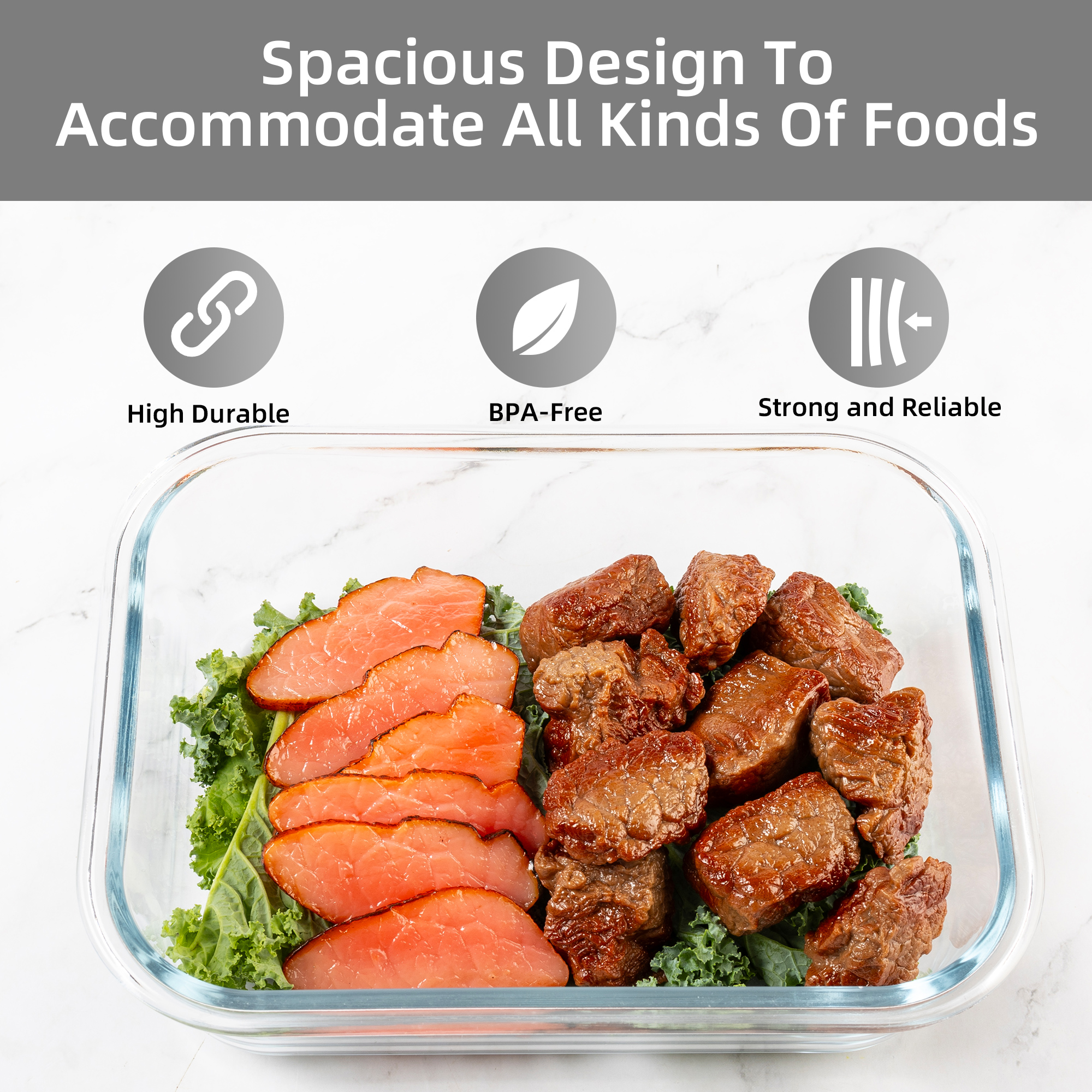 16-Piece Glass Food Storage Co - огляд і ціна Glass Meal Prep Container