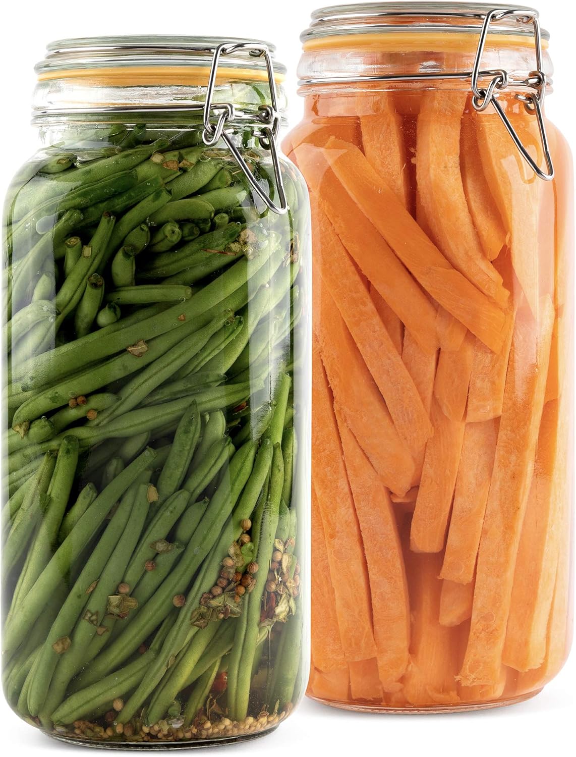 Glass Jars with Lids 67 oz Foo - огляд і ціна Food Storage Airtight