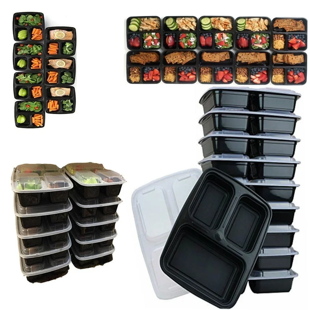 7 Pack 3 Compartment Meal Prep - огляд і ціна Food Storage With Colander
