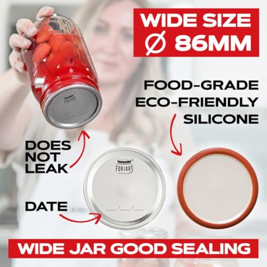 Wide Mouth Canning Lids, Creat - огляд і ціна Food Storage Emergency