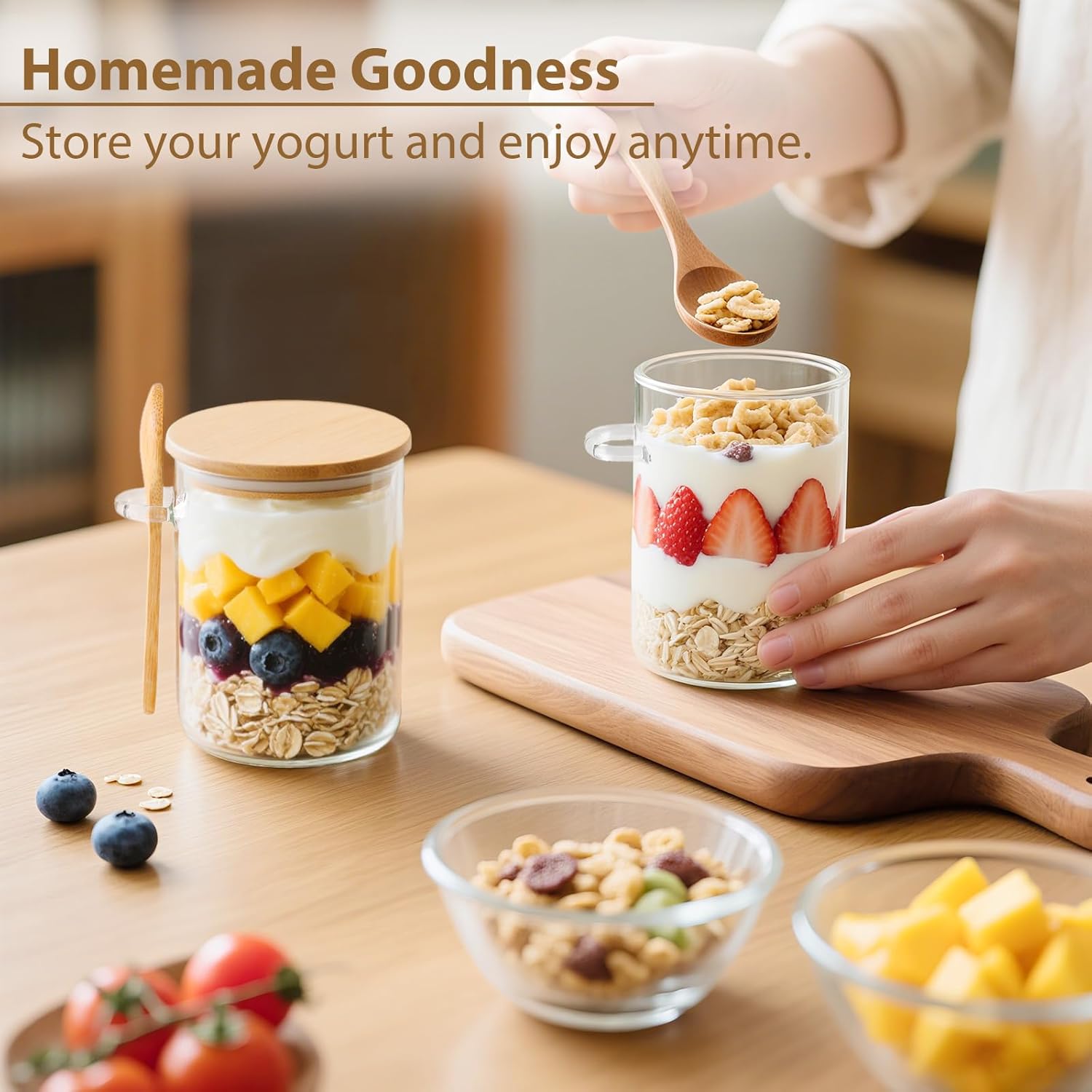 6 Pack Overnight Oats Containe - огляд і ціна Glass Meal Prep Container