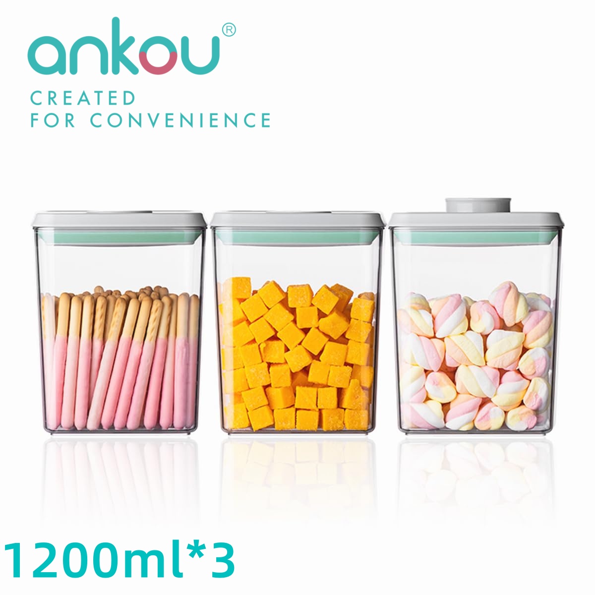 Ankou 3Pcs 1.2L Pop Airtight F - огляд і ціна Food Storage In Pantry