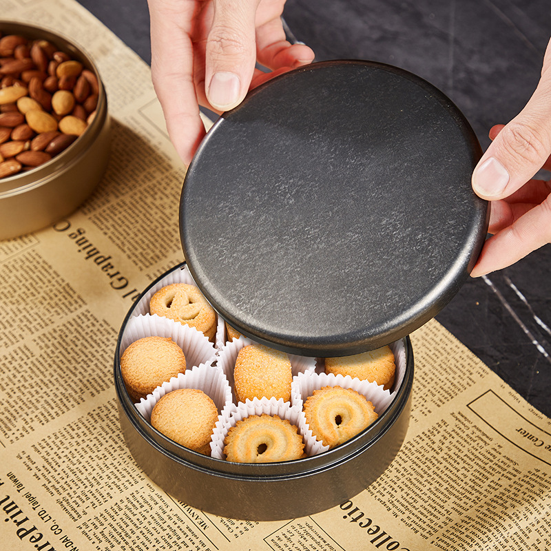 Christmas Round Candy Iron Box - огляд і ціна Xmas Food Storage Containers