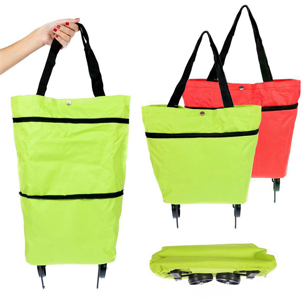 Small Pull Cart Portable Shopp - огляд і ціна Food Storage With Wheels