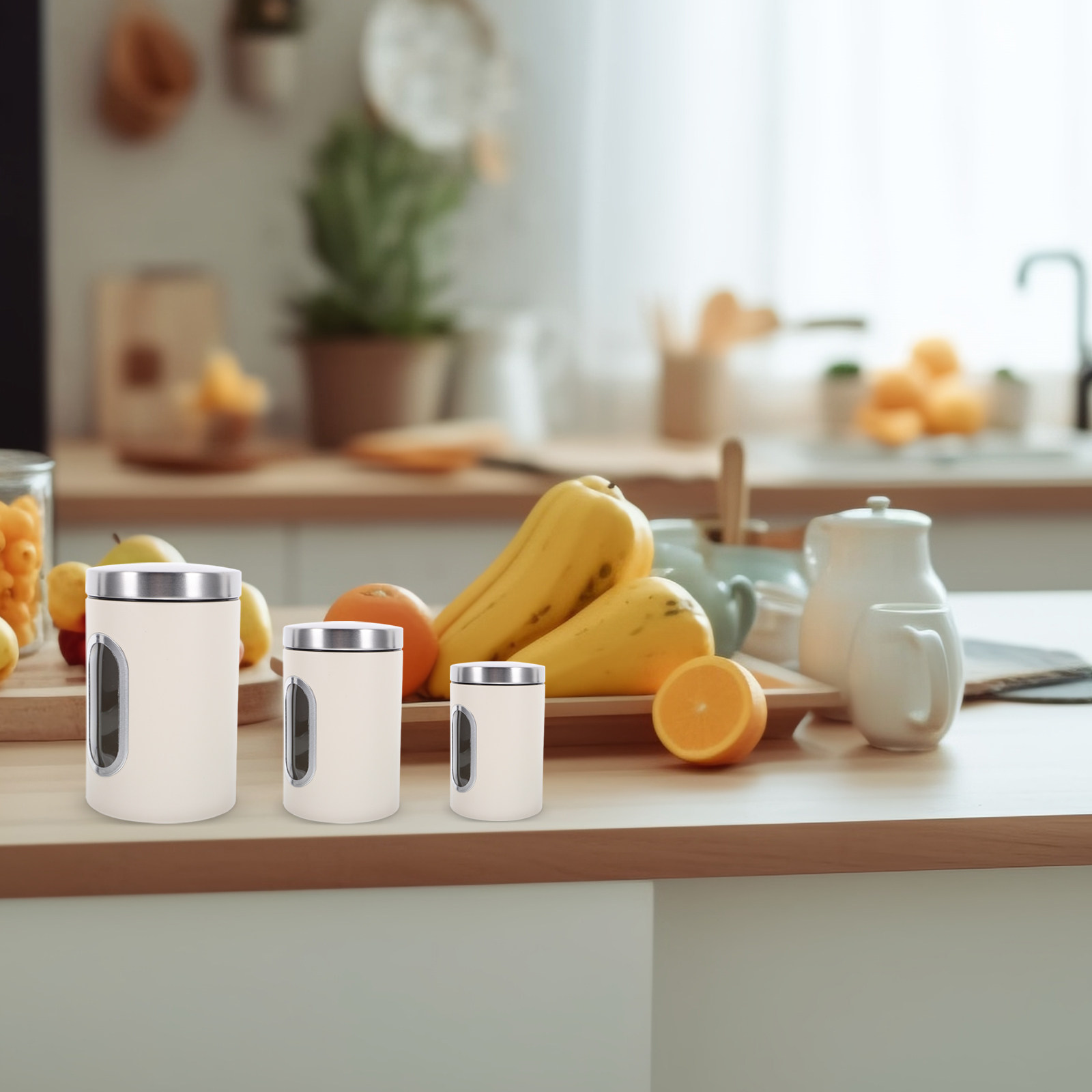 3Pcs Storage Jar Set Airtight  - огляд і ціна Food Storage In Pantry