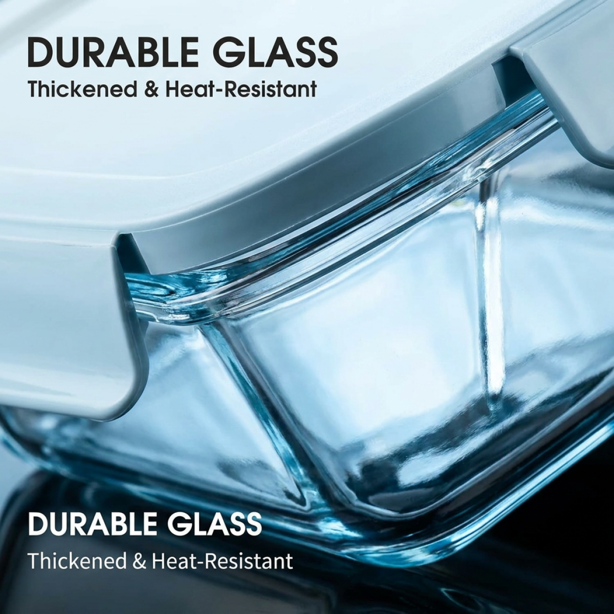 Sky Blue Glass Food Storage Co - огляд і ціна Glass Meal Prep Container