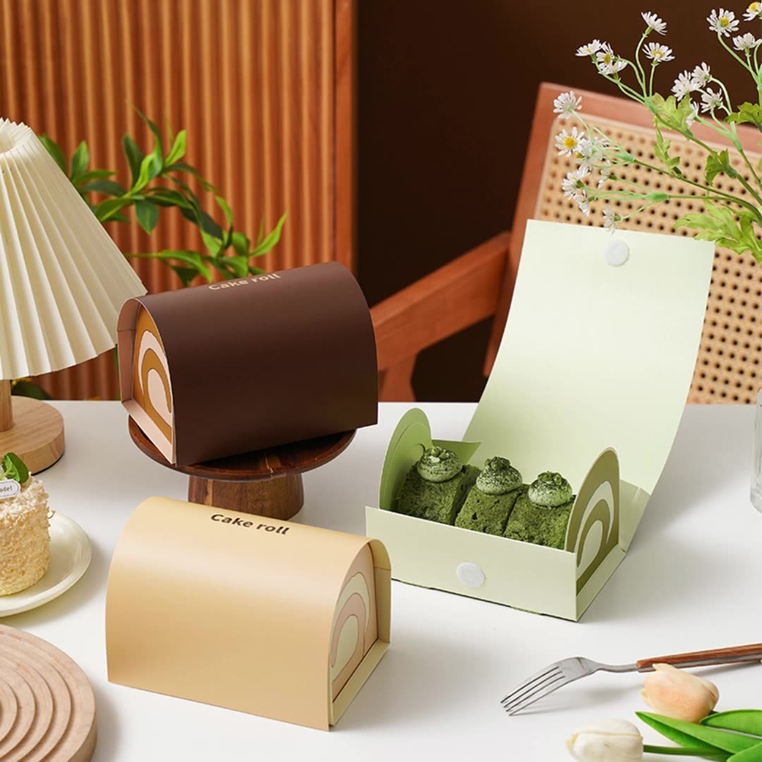 10pcs Swiss Roll Cake Boxes Ha - огляд і ціна Xmas Food Storage Containers