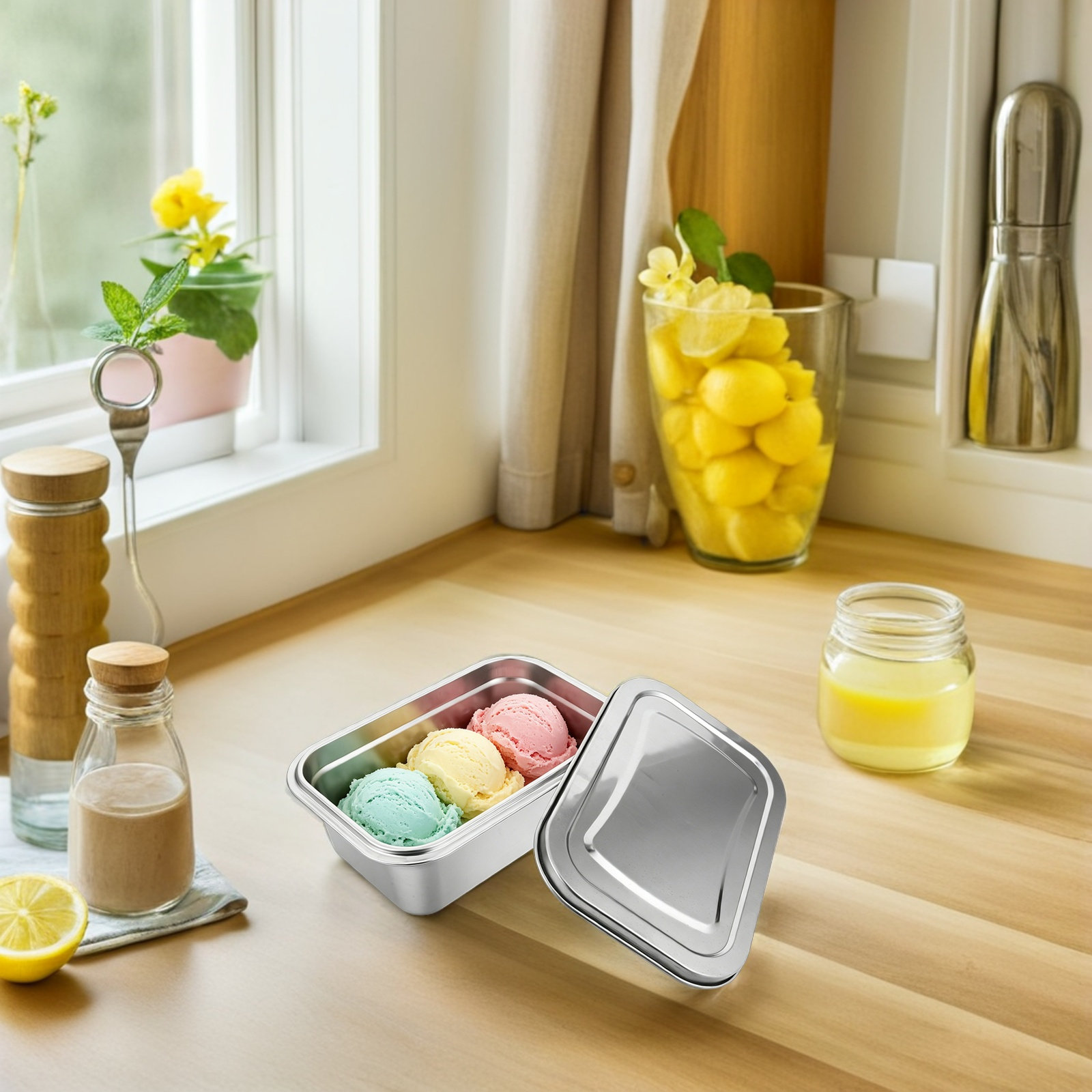 1.8L Ice Cream Box Stainless S - огляд і ціна Food Storage Freezer Containers