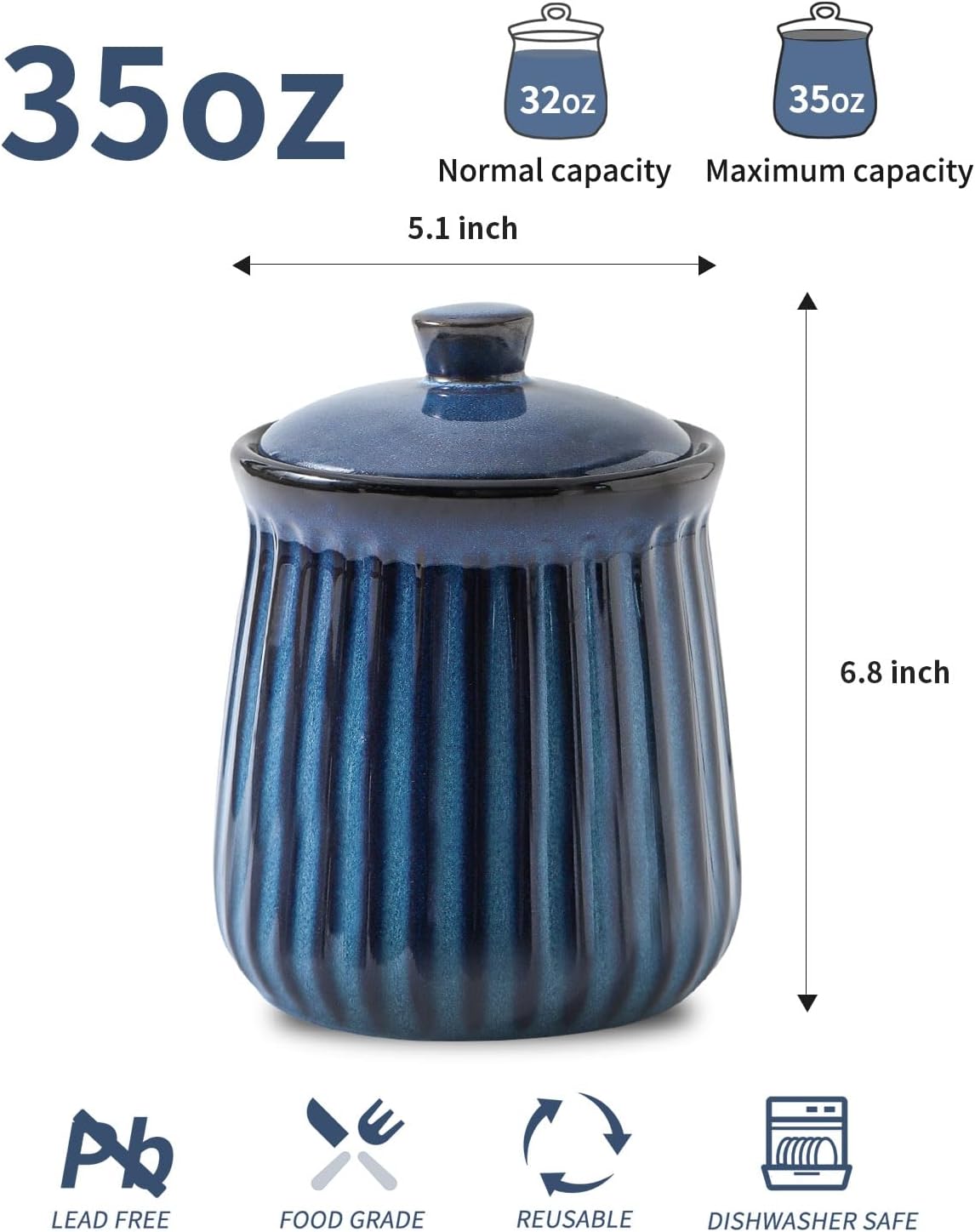 Ceramic Storage Containers, 35 - огляд і ціна Food Storage Airtight