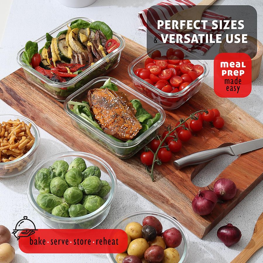 48pc Glass Storage Containers  - огляд і ціна Food Storage In Pantry