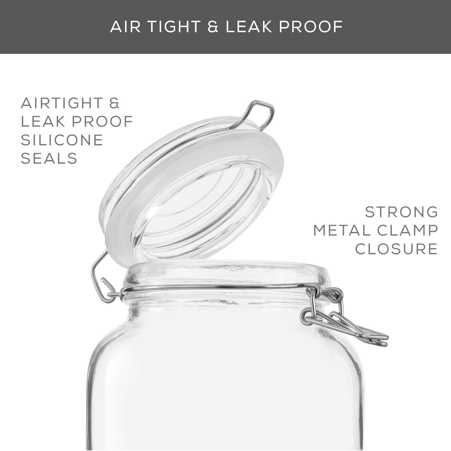 Airtight Glass Jars with Lids  - огляд і ціна Food Storage Airtight