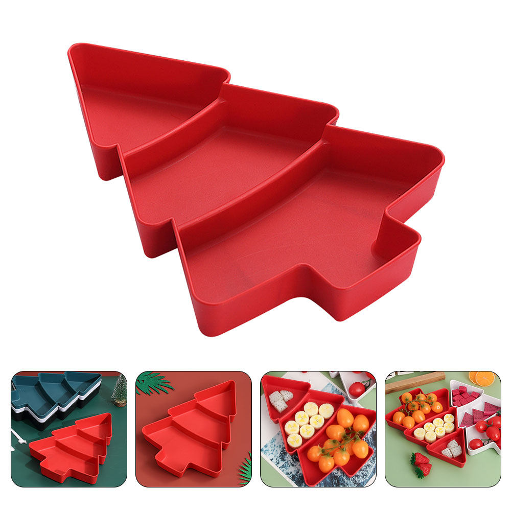 Xmas Tree Shaped Compartment F - огляд і ціна Xmas Food Storage Containers