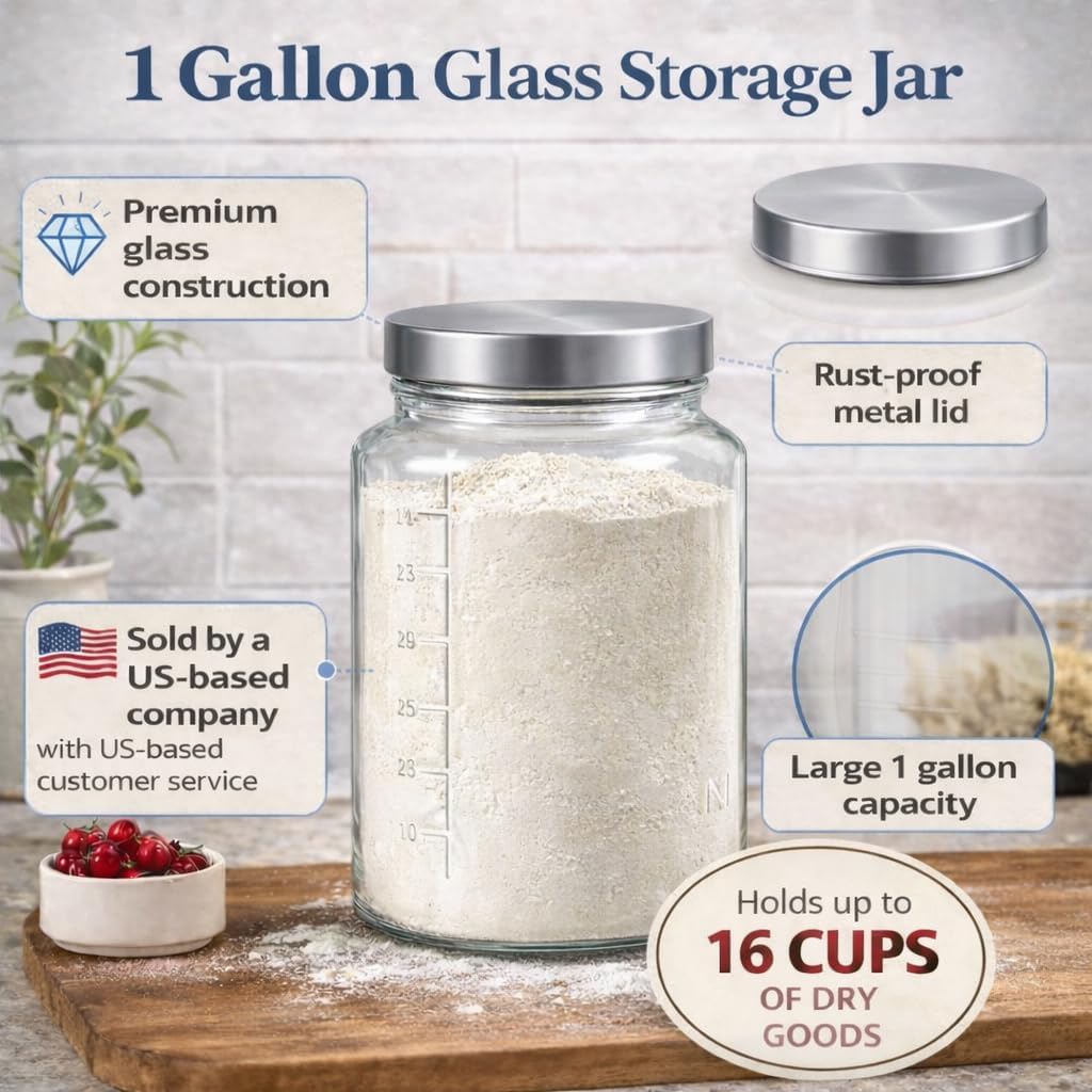 Extra Large    Jar - 1 Gallon  - огляд і ціна Food Storage Airtight