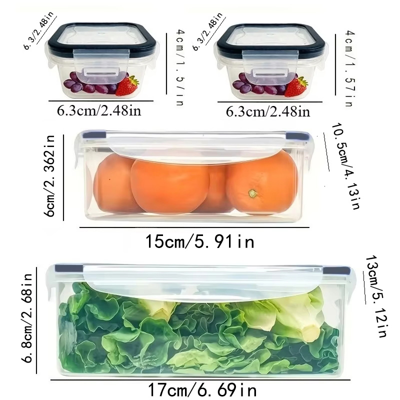 8Pcs Set Includes 4 Containers - огляд і ціна Food Storage Freezer Containers
