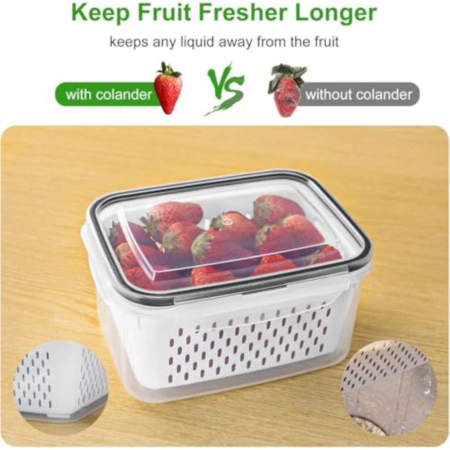 5 PCS Fruit storage Containers - огляд і ціна Food Storage With Colander