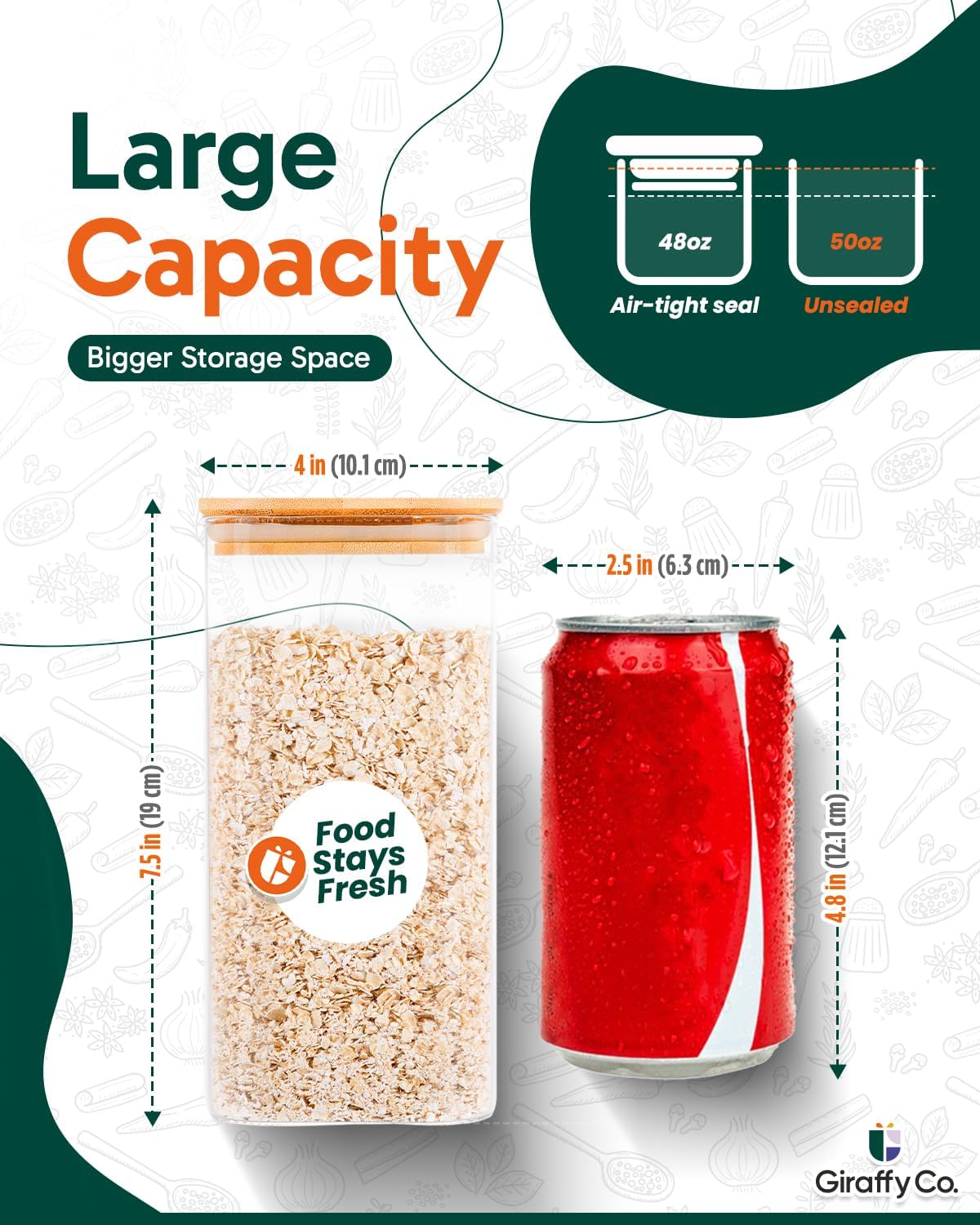 Glass Food Storage Jars with A - огляд і ціна Food Storage In Pantry
