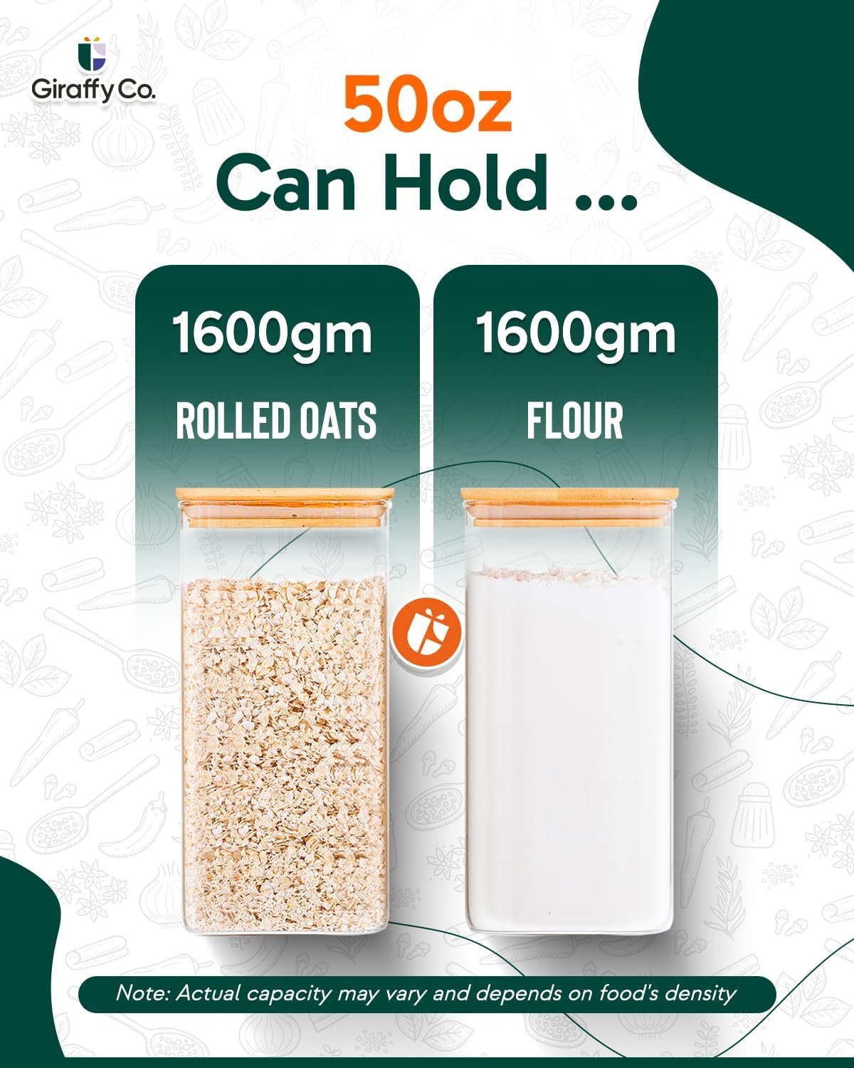 Glass Food Storage Jars with A - огляд і ціна Food Storage In Pantry