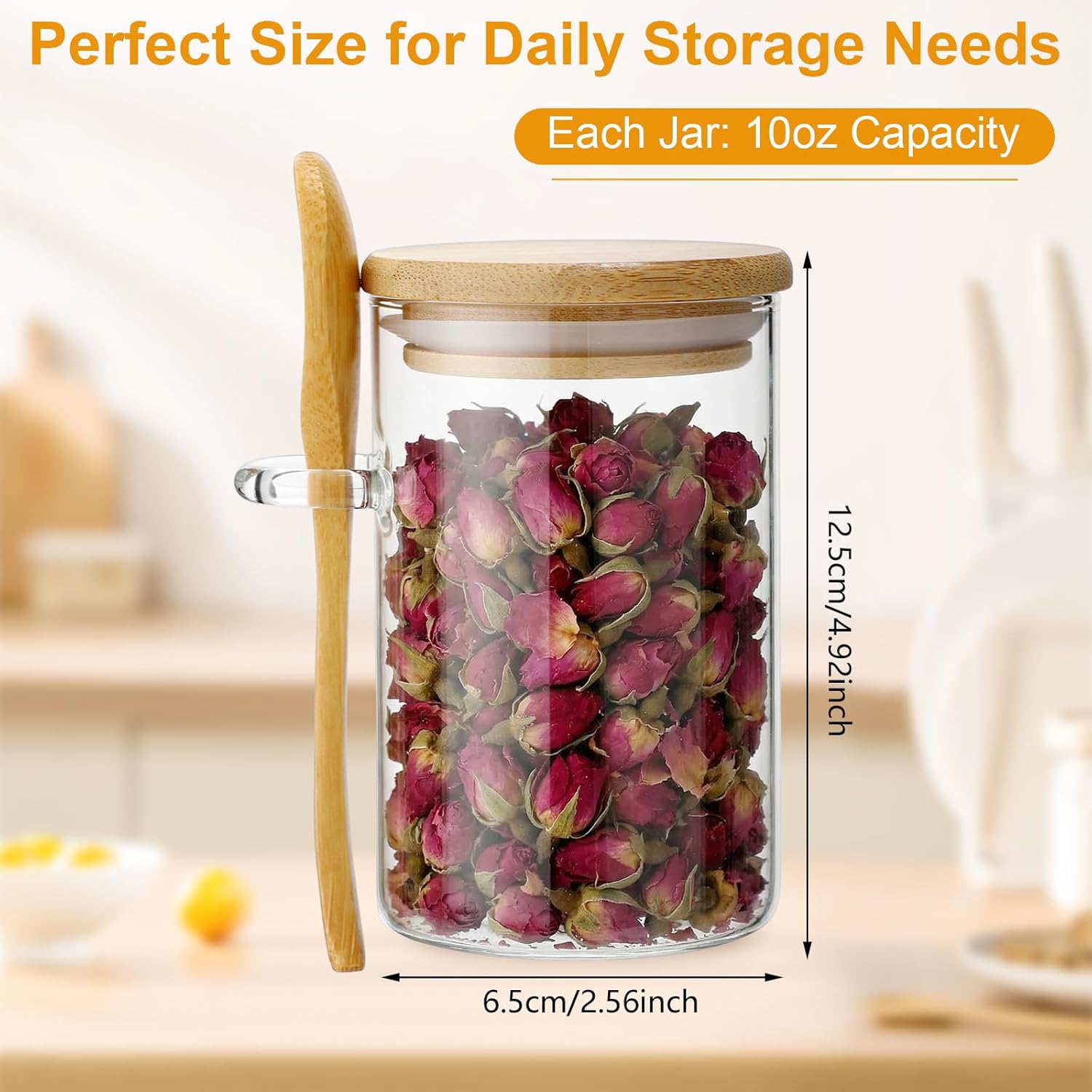 10 Pack Glass Jars with Bamboo - огляд і ціна Food Storage Airtight