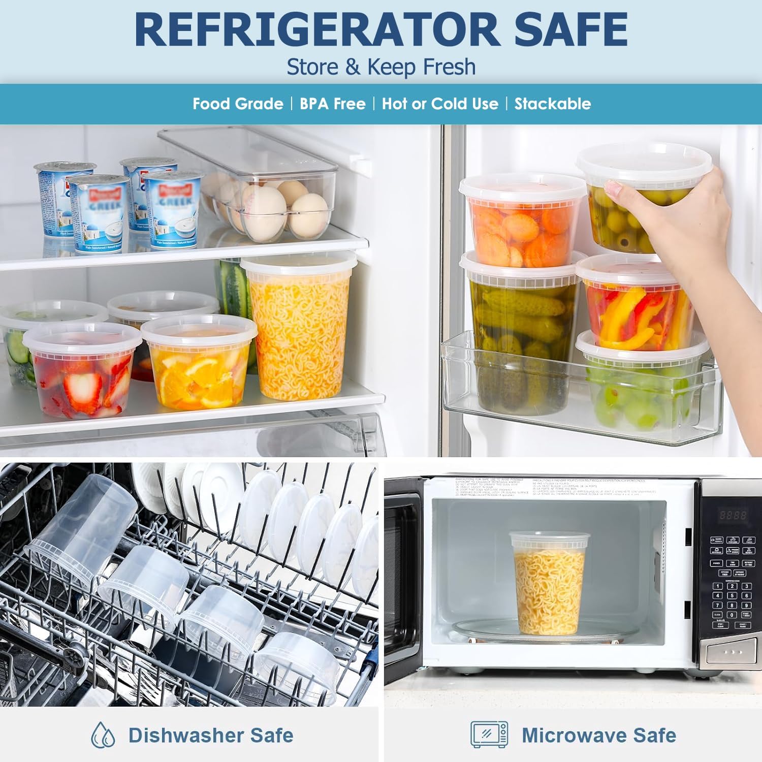 24pcs Deli Food Storage Contai - огляд і ціна Food Storage With Colander