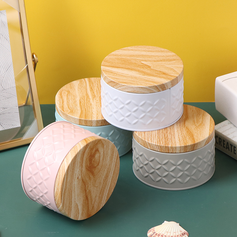 Cylindrical Wood Grain Cover T - огляд і ціна Xmas Food Storage Containers