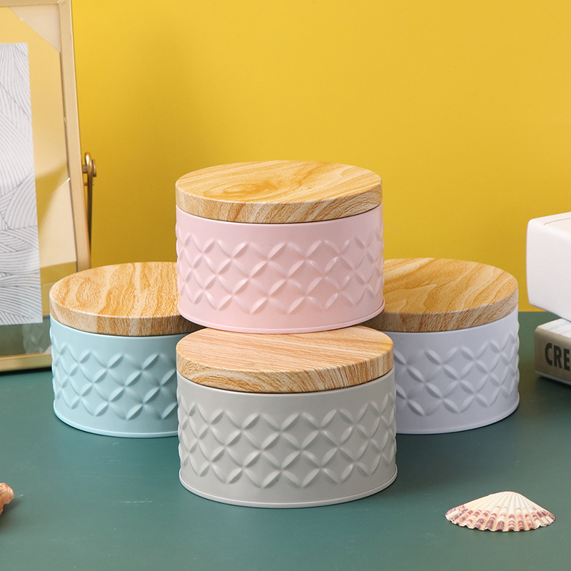 Cylindrical Wood Grain Cover T - огляд і ціна Xmas Food Storage Containers