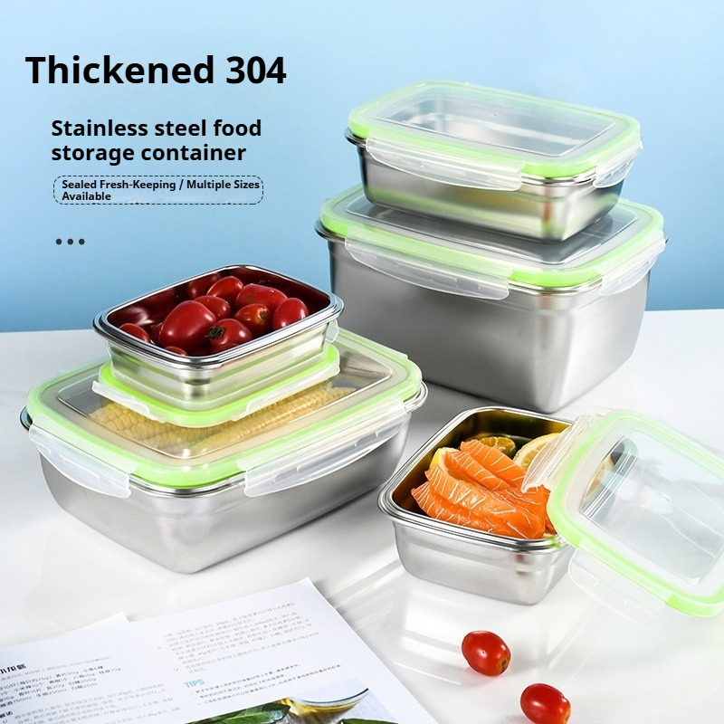 304 Stainless Steel Lunch Box  - огляд і ціна Food Storage With Colander