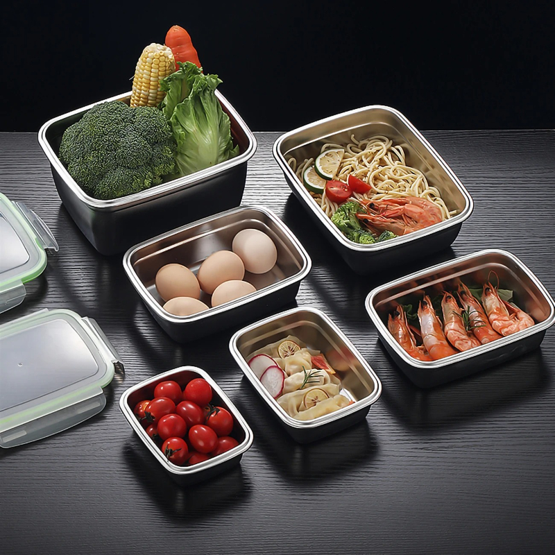 304 Stainless Steel Lunch Box  - огляд і ціна Food Storage With Colander