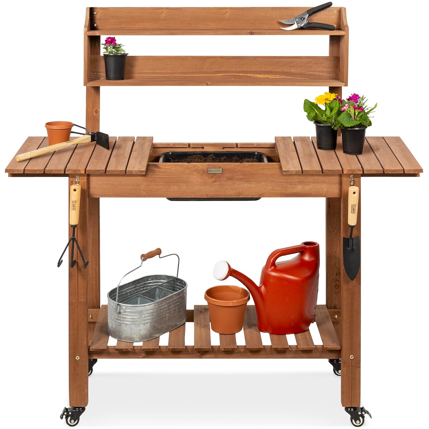 Mobile Garden Potting Bench, O - огляд і ціна Food Storage With Wheels