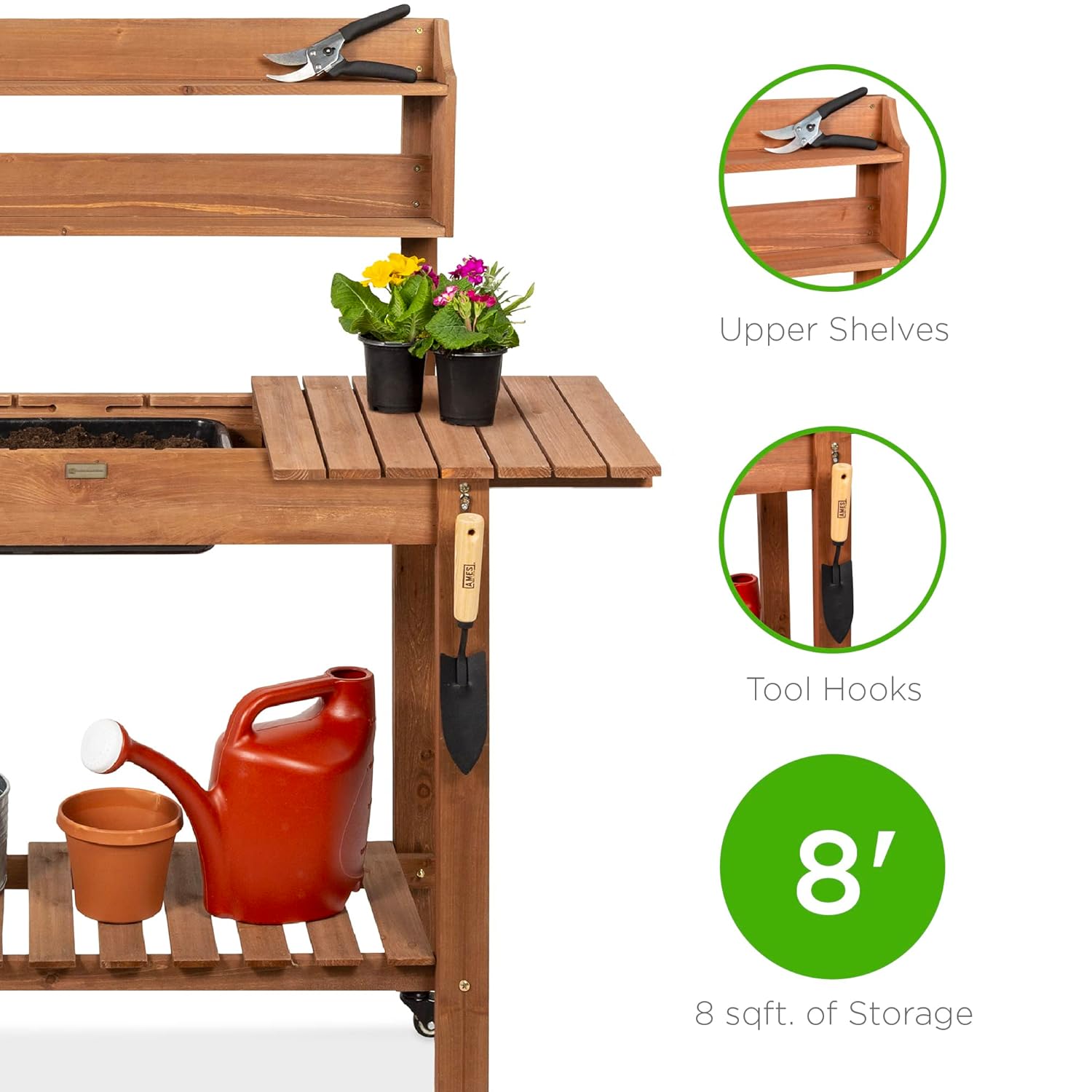 Mobile Garden Potting Bench, O - огляд і ціна Food Storage With Wheels