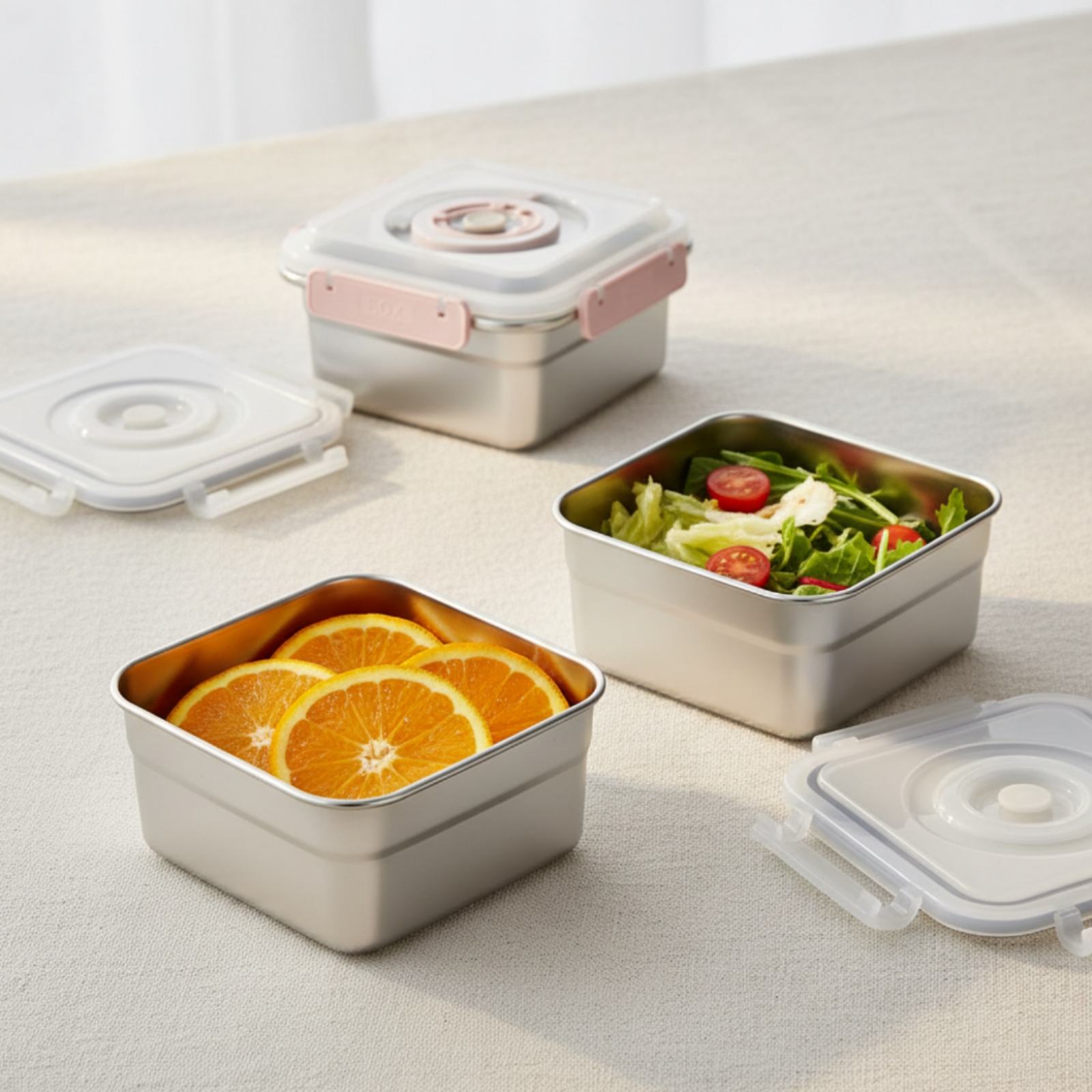 3 Pieces Stainless Steel Food  - огляд і ціна Food Storage Freezer Containers